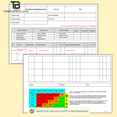 Fire Risk Assessment Template