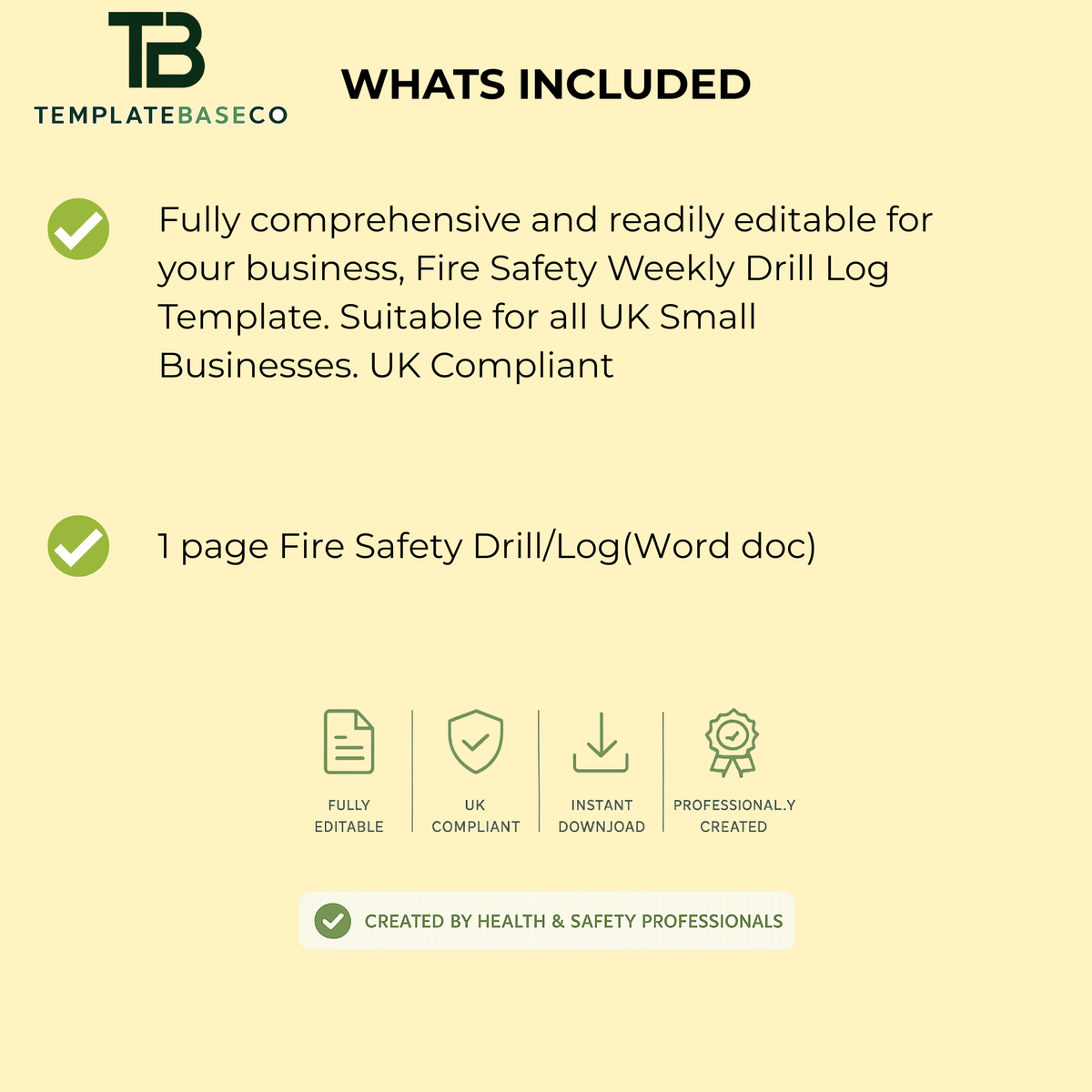 Fire Safety Drill Template