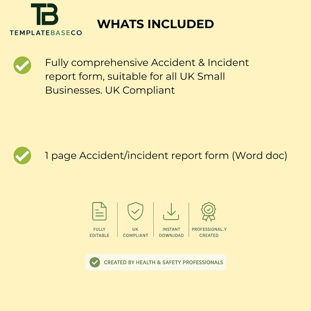 Accident/Incident Report Form Template